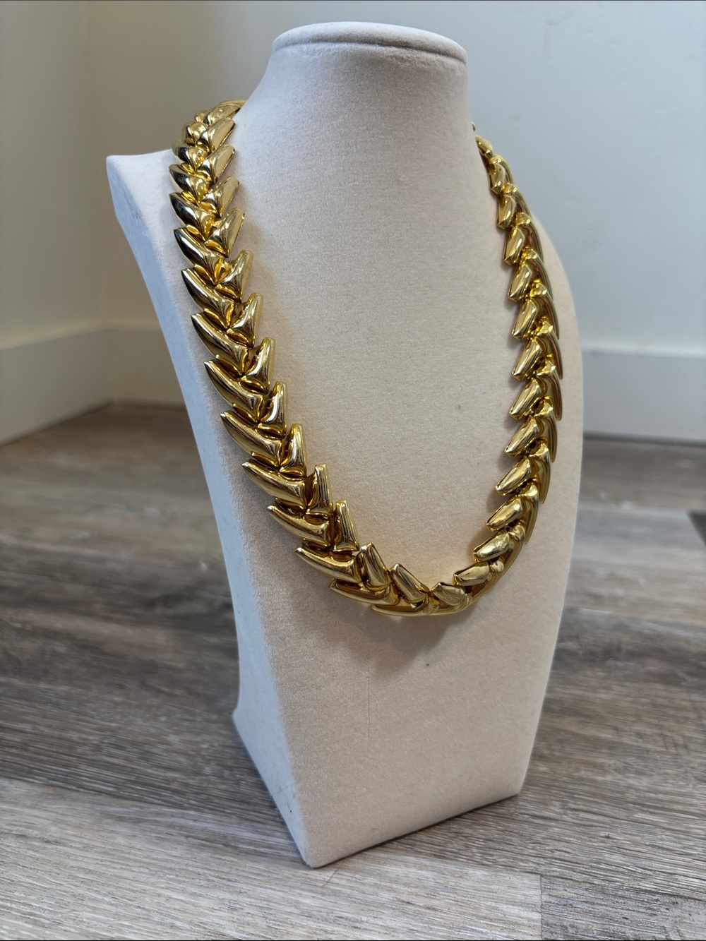 Gold Statement Link Necklace